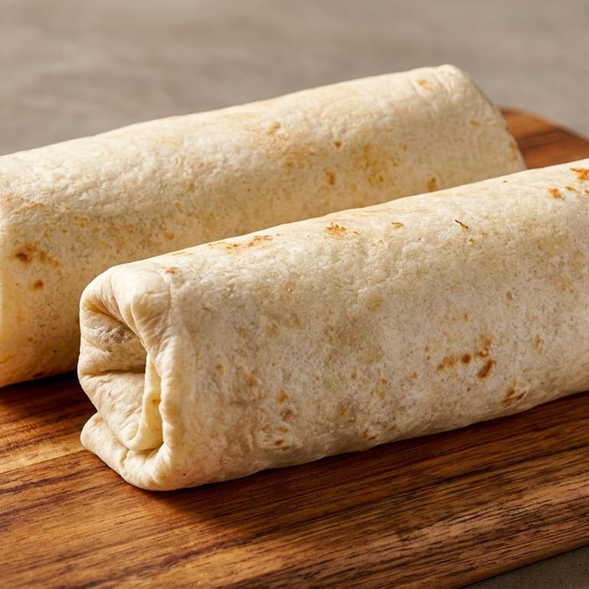 Egg with ham breakfast burrito